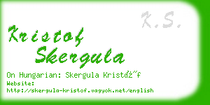 kristof skergula business card